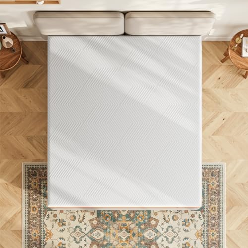 Vesgantti Schaummatratze, ergonomische Matratze Gel-Memoryschaum Matratze mit Abnehmbarer Bezug, Härtegrad H2 & H3 Öko-Tex Zertifiziert (weiß-20CM, 90 x 200cm)