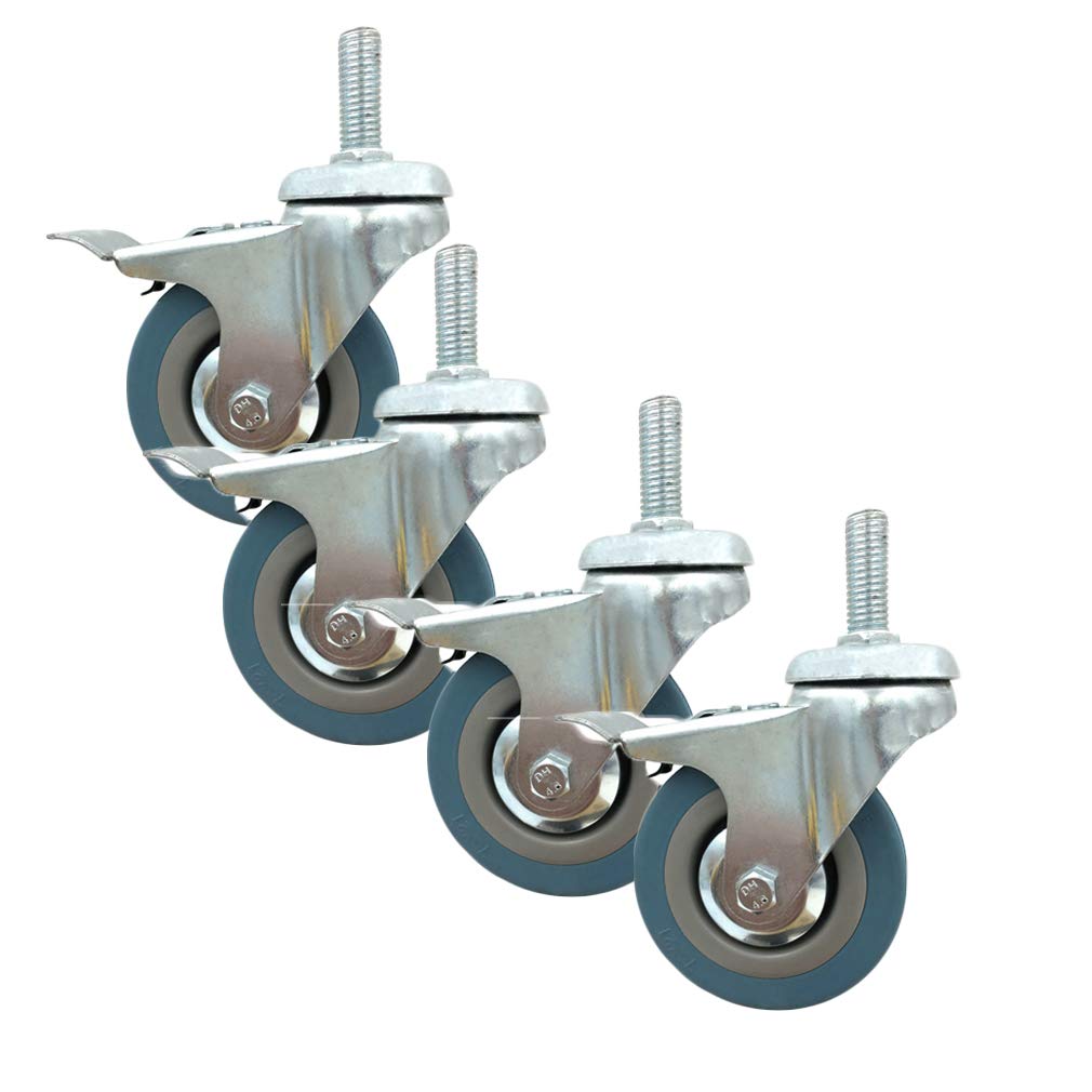 Roulettes pivotantes en caoutchouc 75mm parfaites pour le salon