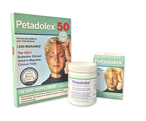Linpharma Petadolex 50 mg Patented PA-Free Butterbur Root Extract - 1 Bottle + 1 Sample