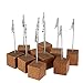 Price comparison product image 4.5 Inch Wooden Photo Holder Cube Base Card Note Desktop Clips Memo Pad Holder, x 10