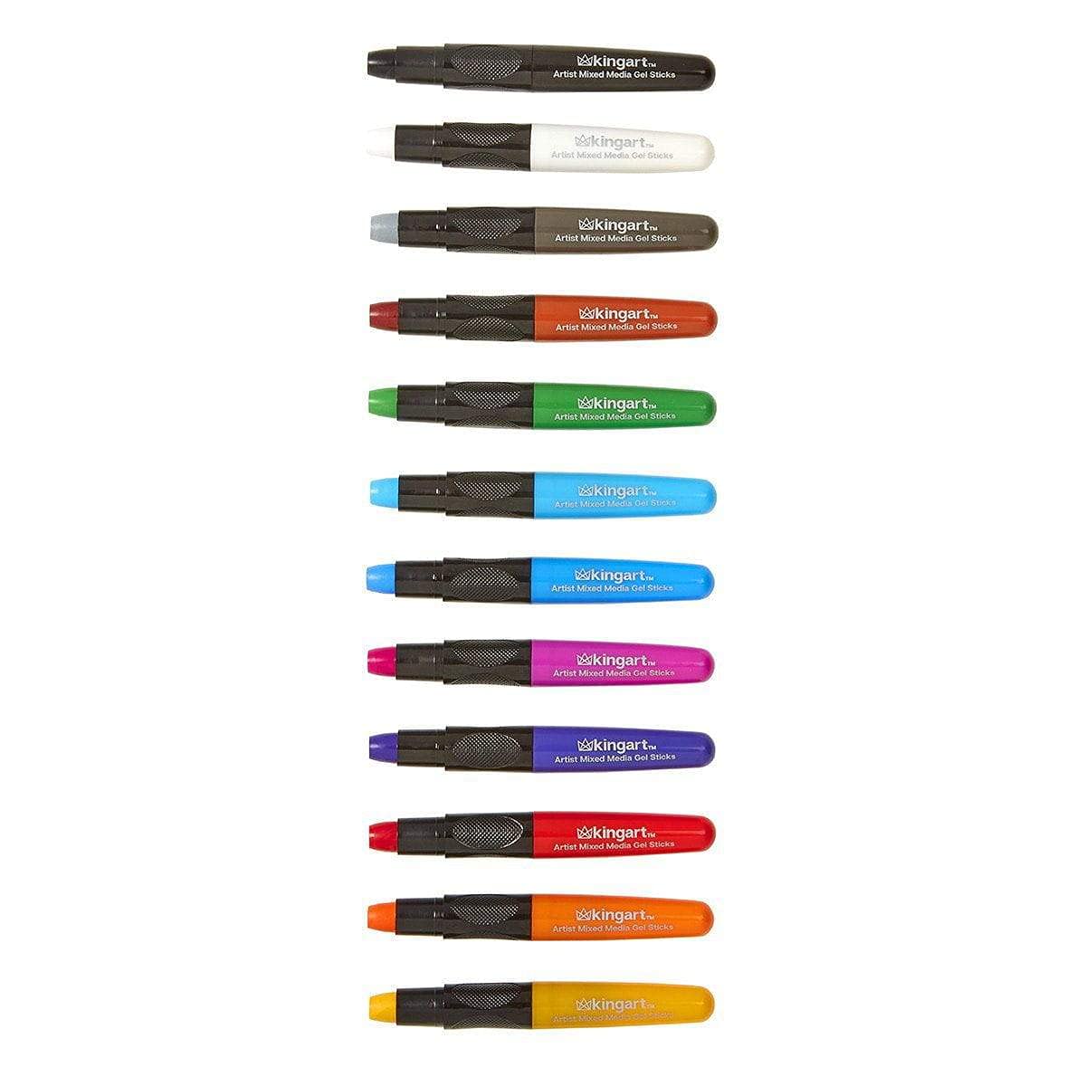 KINGART Stick Gel Crayons, Primary 12 Piece