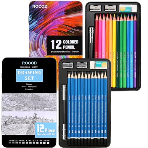 Set de lápices para dibujo Sketch y de colores miniatura 1