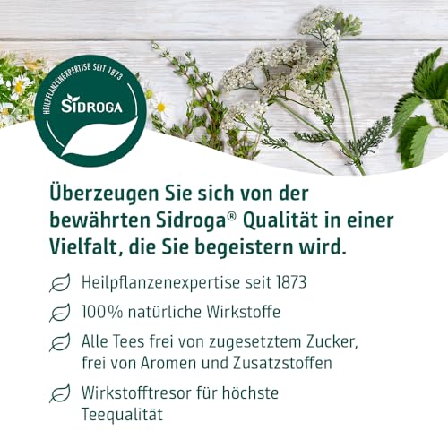 Sidroga Salbeiblätter – Salbeitee - pflanzliches Arzneimittel - bei Magen-Darm-Beschwerden & Reizungen im Mund-Rachen-Bereich - 20 Teebeutel à 1,5 g