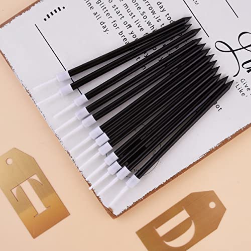 Image of PHD CAKE 36-Count Black Long Thin Metallic Birthday Candles, Cake Candles, Birthday Parties, Wedding Decorations, Party Candles, Cake Decorations