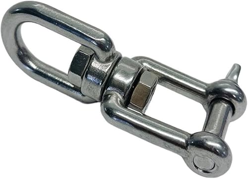 Miniatura 4 de 100 piezas JAW Eye giratorio de 5/16 pulgadas de acero inoxidable SS 316 lancha de amarre marino 1100 libras WLL