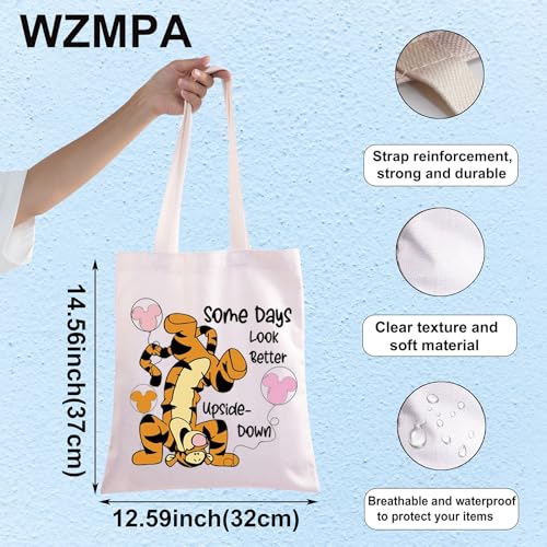 WZMPA Funny Tiger Cosmetic Makeup Bag - Tiger Inspired Gift, Zipper Pouch Bag - 23cm x 17cm, Some Days Tiger Tg - Image 2