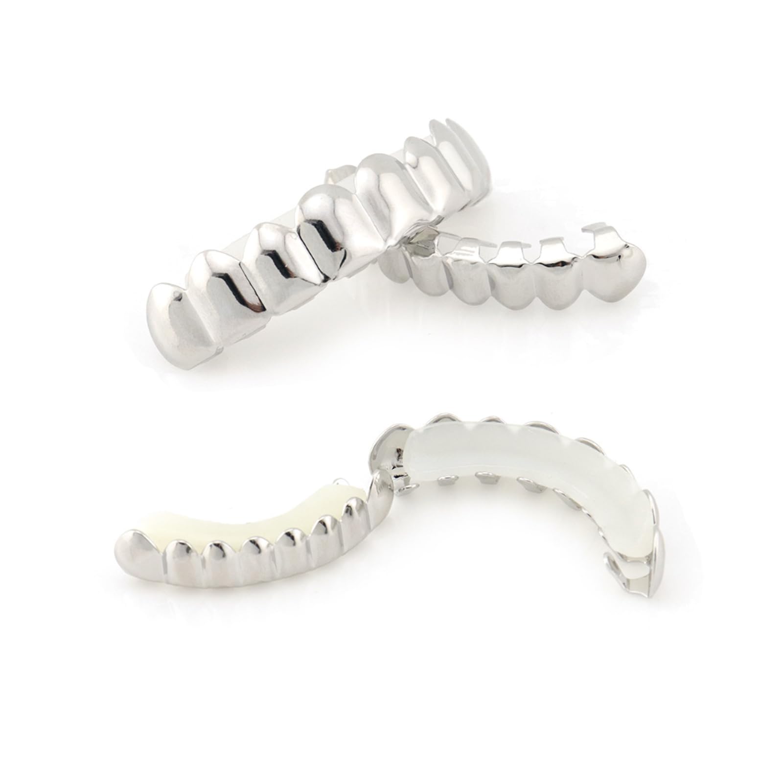 Qiwenr Hip Hop Teeth Grills, Rapper Braces, Bottom Grills, Hip Hop Custom Fit Polished Teeth Grillz - Image 3