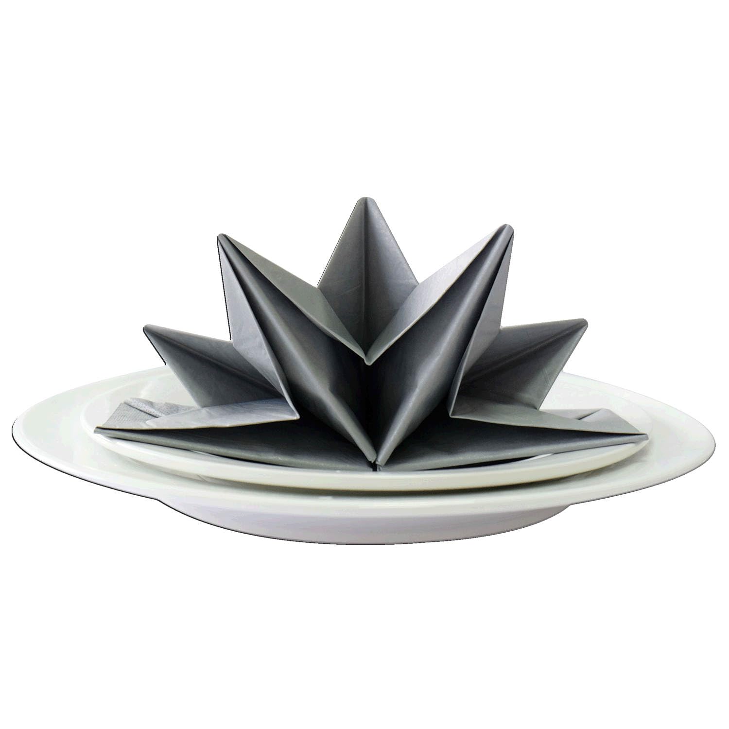 120 servilletas de lujo plegadas plateadas. Servilletas desechables de papel de 3 capas suaves con tacto de lino, para cenas, fiestas, bodas, restaurantes, grandes y elegantes, 40 x 60 cm