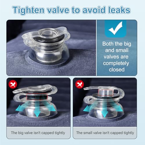 Ciremiv Auto Matratze mit Doppelseitiger, Dicker Beflockung,Auto Luftmatratze mit Pumpe und Eingebautem Kissen/Auslaufsichere, Bequeme, Langlebige Autobett,Car Bed für Autocamping, Roadtrip