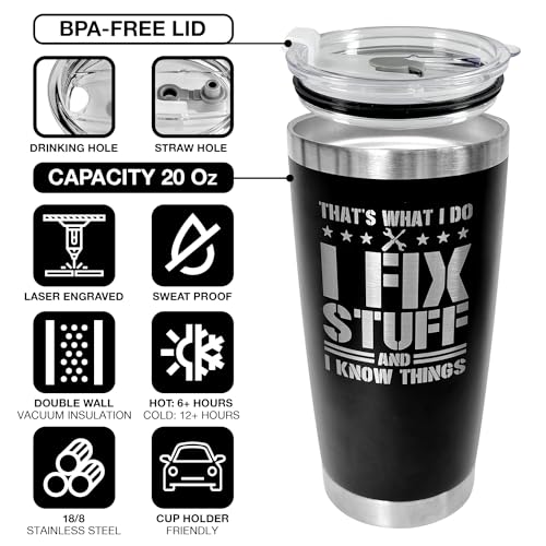 Fathers-Day-Gifts-for-Dad-Men-Husband-Grandpa-Mechanic-Father-Handyman-Birthday-Presents-for-Men-Unique-Mens-Birthday-Gift-Ideas-Dad-Birthday-Tumbler-20Oz Fathers Day Gifts for Dad Men Husband Grandpa Mechanic Father Handyman Birthday Presents for Men Unique Mens Birthday Gift Ideas Dad Birthday Tumbler 20Oz