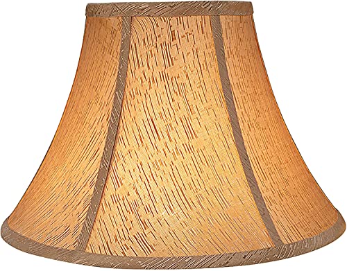 Image of Aspen Creative 58003A, Bell Uno Lamp Shade in Light Gold, 6 inch Top x 13 inch Bottom x 9 inch Slant Height, Slip UNO 33mm