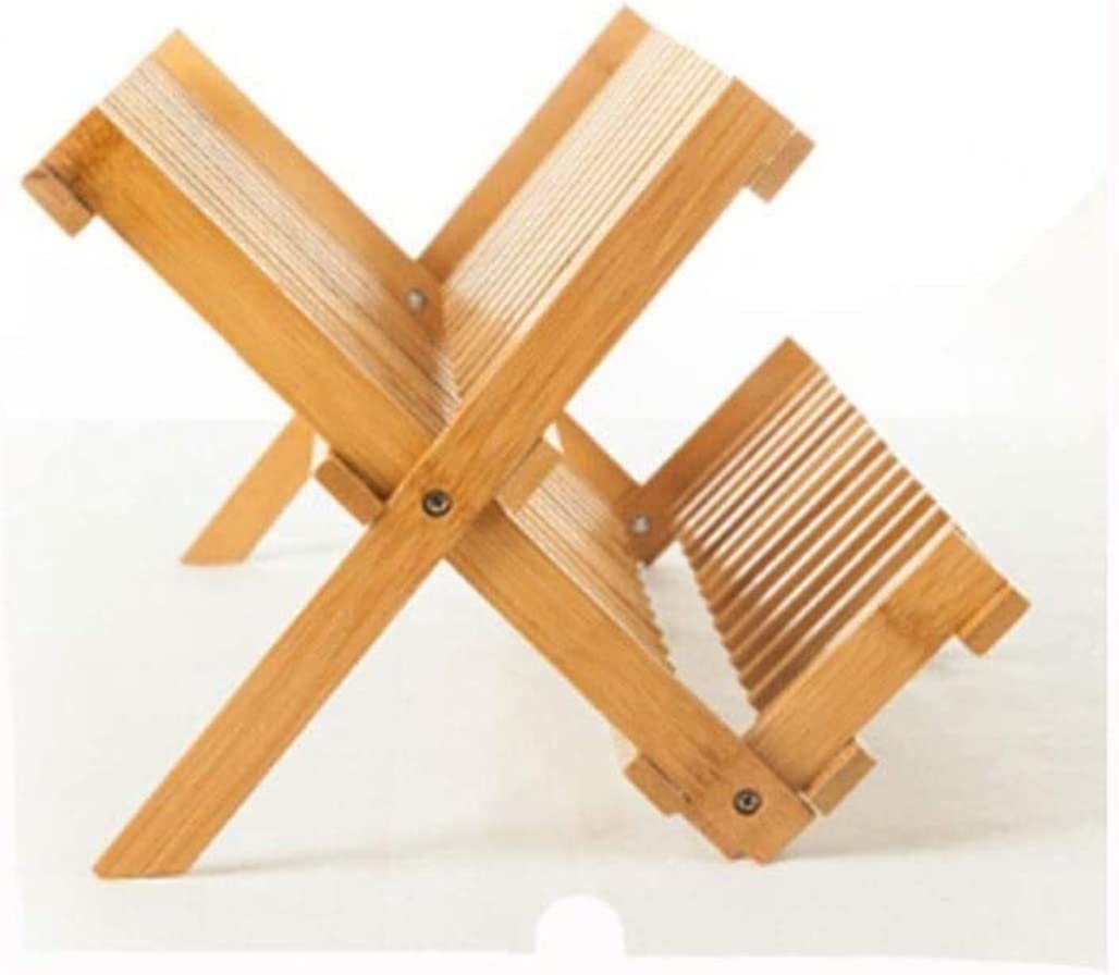 Escurre Cubiertos de Cocina Estante Plegable para Platos Estante para Platos De Bambú para Cocina Escurreplatos Armario (Size : 20 Cells)