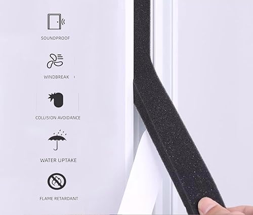 Miniatura 4 de KX Cinta aislante de espuma, burlete autoadhesivo para puerta, 38 pulgadas x 316 pulgadas de grosor, cinta de sellado de espuma para sellado de