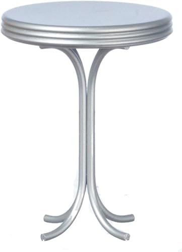 Miniatura 2 de Casa de muñecas mesa alta miniatura con 2 taburetes, negro #T5915