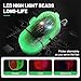Fishing Bite Alarm with LED Light, Fishing Alarm, Sea Fishing Alarm, Smart Bell Alert for Poles, with Buzzer, Silicone Clip, Must-Have for Pro Fishers (Green Dual LED Lights,6 Pcs)