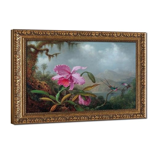 Toile orchidées Martin Johnson Heade finition premium 40x61