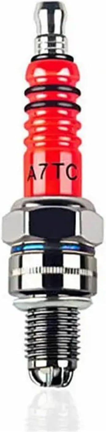 Racing 3 Electrode 10mm Spark Plug A7TC Compatible with GY6 50CC 110CC 125CC 150CC ATV Scooter Dirt Bike Go Kart Motorcycle Accessories