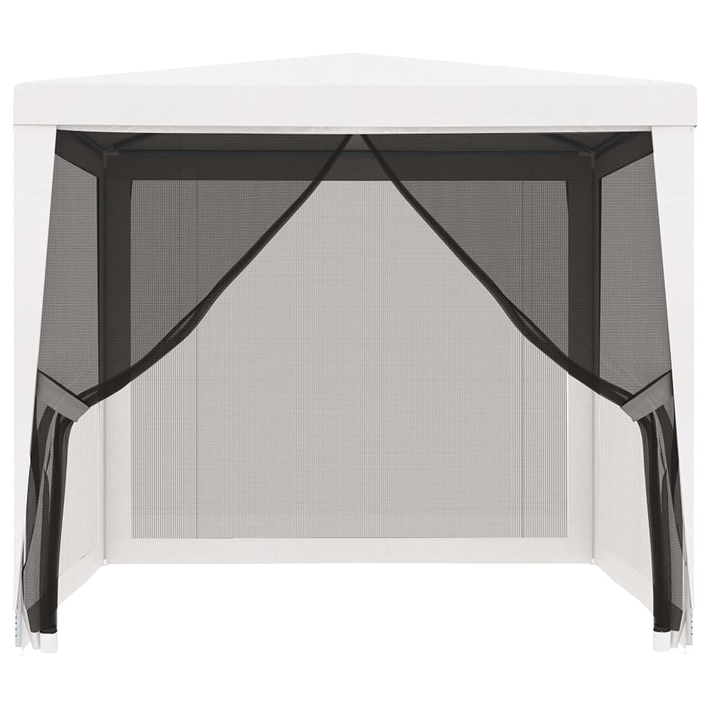 Carpa de Jardín 2,5x2,5m Gazebo para Jardín Cenador con 4 Partes Laterales Mosquitera con Cremallera Protección UV para Patio Exterior Eventos Fiesta Blanco