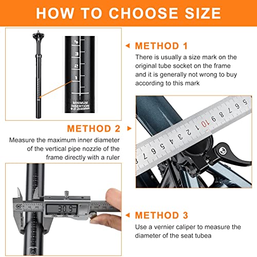 Gewage Suspension Seatpost For Bicycles - 27.2/30.9/31.6 X 400Mm Shock Absorbing Bike Seatposts thumb #4