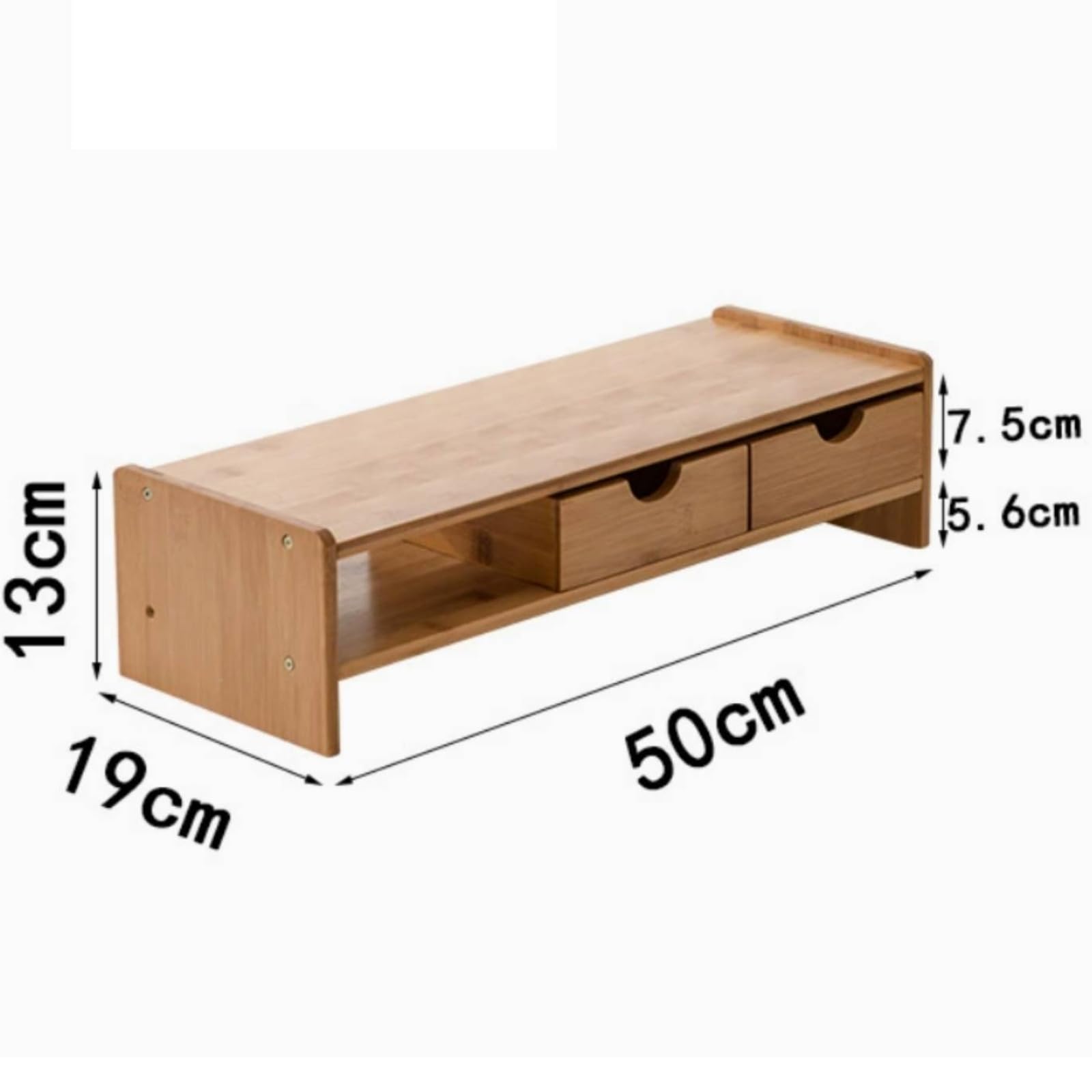 Qianly Rialzo da Scrivania Minimalista Supporto Moderno Arredo per Professionisti, Studenti, Ufficio, Stile Semplice D Con Doppio Cassetto