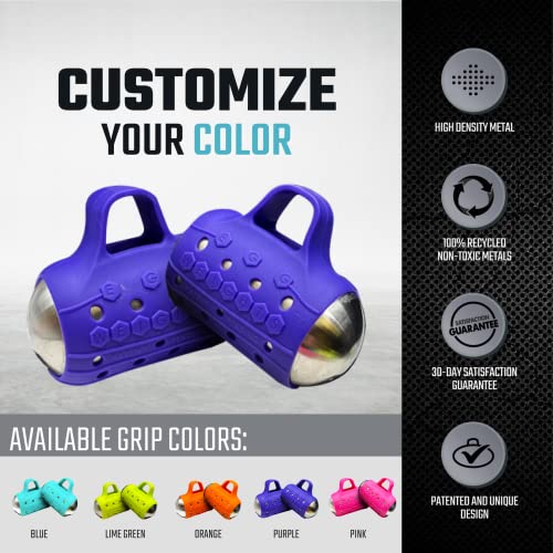Image of Egg Weights Cardio Max 3.0 lbs. Stainless Steel Hand Weights Dumbbell Set with Anti-Slip Silicone Finger Loop for Workout, Fitness, Training for Men and Women - 2 Eggs, 1.5 lbs each + Free E-Book Workout Guide