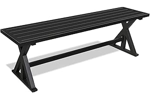 61" Modern Dining Bench for Contemporary Outdoor Spaces