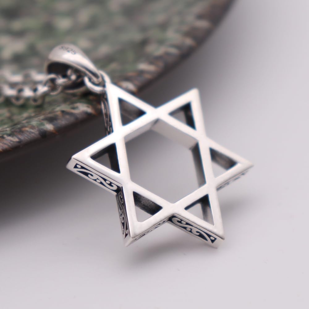 Amazon | メンズレディース ダビデの星 ペンダント スターリング