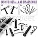 Swpeet 67Pcs 5 Sizes Clevis Pins with Cotter Pin Assortment Kit, Single Hole Flat Head Clevis Pins, R Pins, Hairpin, Cotter Pin, Split Pins Fitting Hole Location Pin Clips Fastener