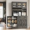   YITAHOME-Kitchen-Pantry-Cabinet-with-Wine-Rack-Power-Outlet-71-H-Tall-Kitchen-Storage-Cabinet-with-Doors-Shelves-Drawer-Goblet-Holder-for-Kitchen-Living-Room-Dark-Rustic-Oak