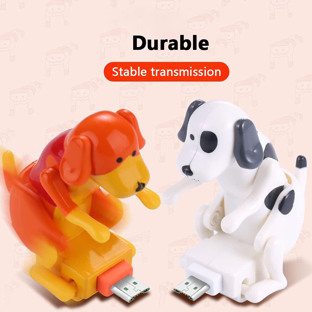 ikasus Funny Humping Dog Fast Charger Cable,Stray Dog Charging Cable, Smartphone USB Cable Charger USB Data Transmission Fast Charger Cable USB Charging Cable for iPhone, Android, USB Type C