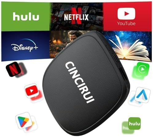Magic Box 2.0 Built in YouTube Netflix, 2025 Upgraded 4 in 1 Wireless CarPlay Adapter Support YouTube Netflix Tiktok Video Play, Android Ai Stream Box for Cars with OEM Wired CarPlay
