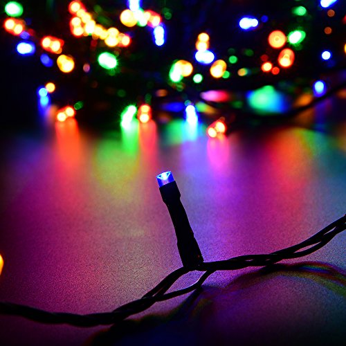 Luz de Navidad luz de tira de cuerda luz de tira impermeable de la decoración de la fiesta de jardín de iluminación multicolour CroLED 100 M 500LED