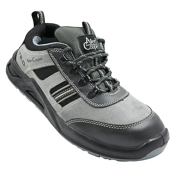 Allen Cooper 1156 Men's Safety Shoe, Grey, (1 Pair Free Socks)-picture-19