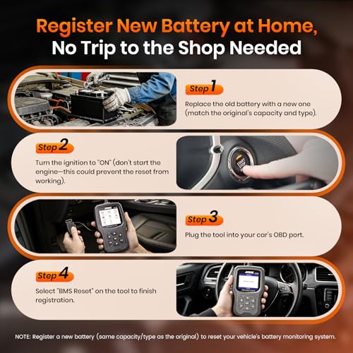 Image of ANCEL FD700 Ford Lincoln Mercury OBD2 Scanner, Full System Automotive Car Code Reader with All Functions, Including Battery Registration ABS SRS SAS BMS Oil Reset TPMS Engine IQA EPB Regen