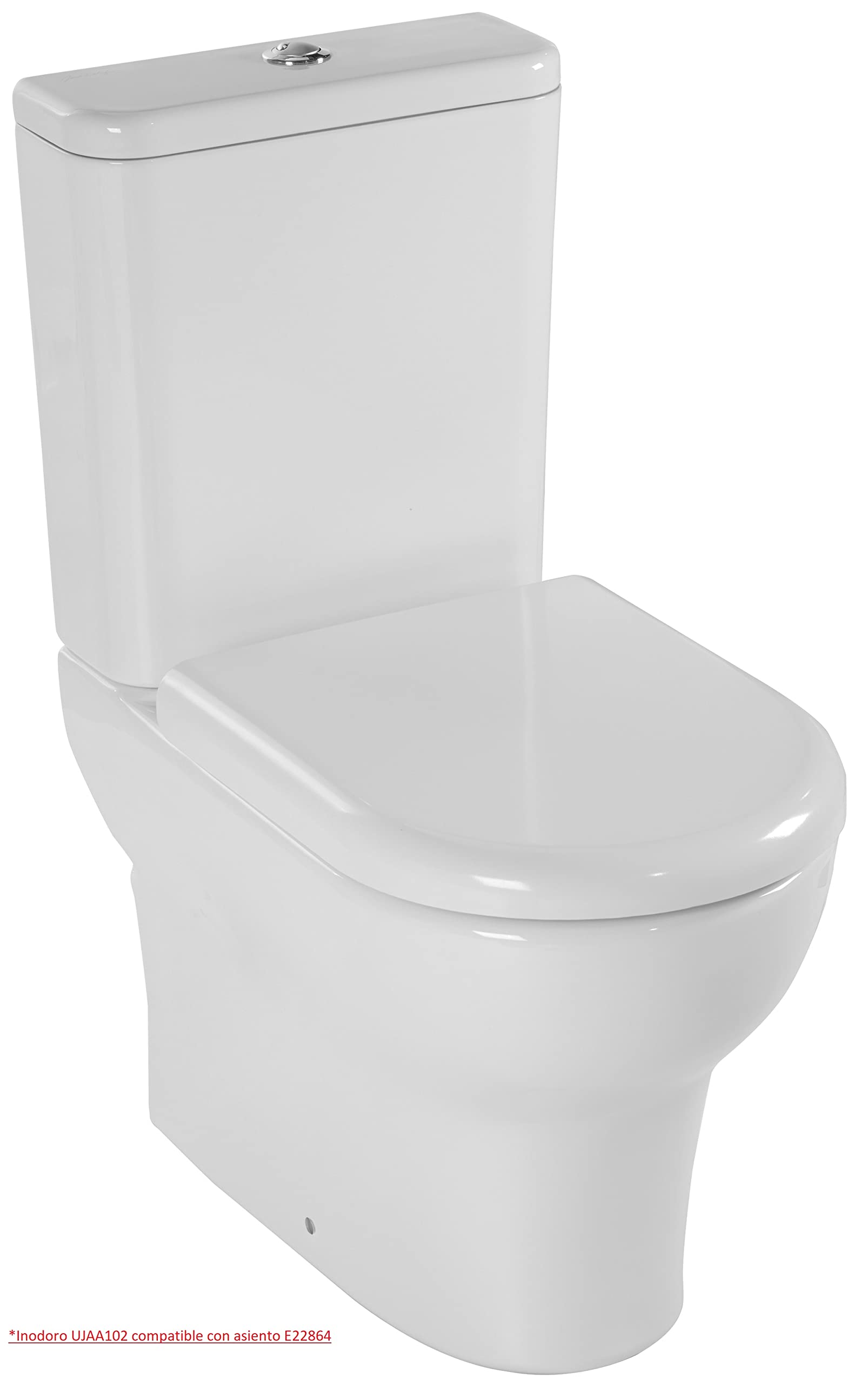 Asiento Jacob Delafon - Serenity E22864-00 / Thermodur extra-plano de descenso progresivo y desmontable, con bisagras metálicas inoxidables. Compatible con inodoros Serenity. Color blanco.