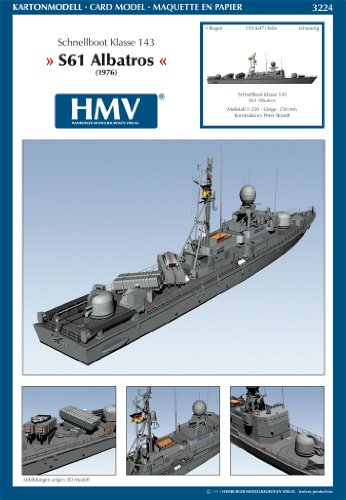 Preisvergleich Produktbild HMV 3224 Kartonmodell Schnellboot Klasse 143 S61 Albatros