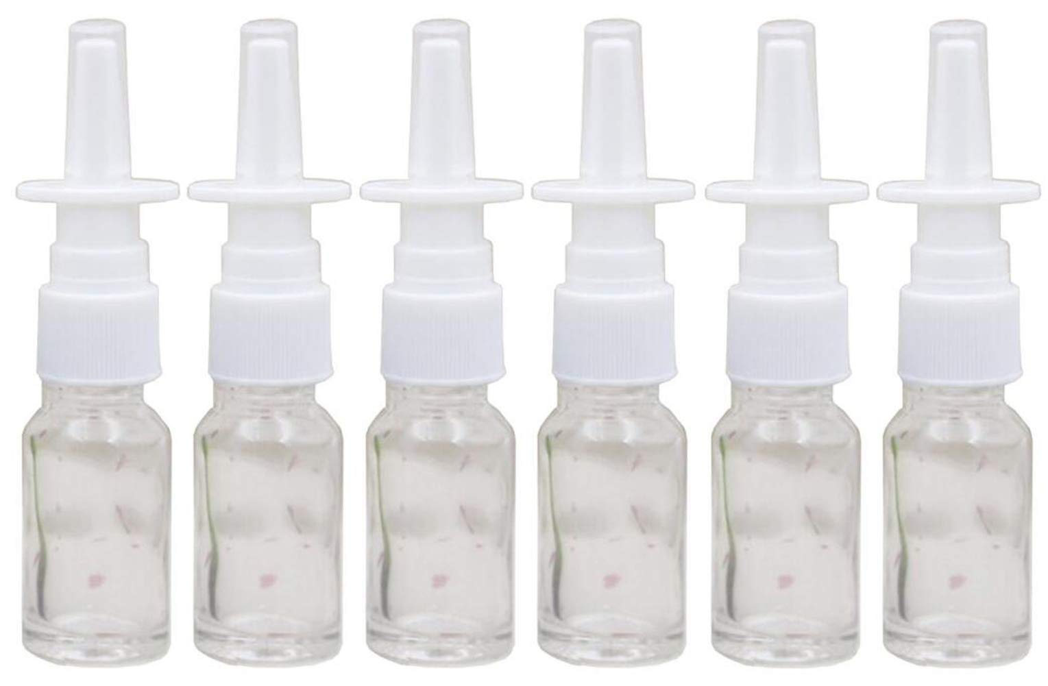 VASANA 6PCS 10ml Empty Portable Glass Nasal Spray Bottles Cosmetic Makeup Fine Mist Sprayers Perfume Bottles Sold Empty Travel Size Container For