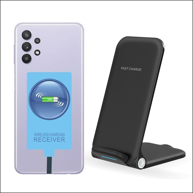 Amazon.com: REPALY Receptor de carga inalámbrico para Samsung Galaxy A12  A22 A32 A42 A52 A72 4G 5G Adaptador externo tipo c con soporte cargador  plegable : Celulares y Accesorios