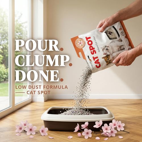 Image of CatSpot Dream Flower Scented Cat Litter - 5kg | Ultra Absorbent, Quick Clumping, Odor Control, Dust-Free Formula for Cats (Pack of 3)