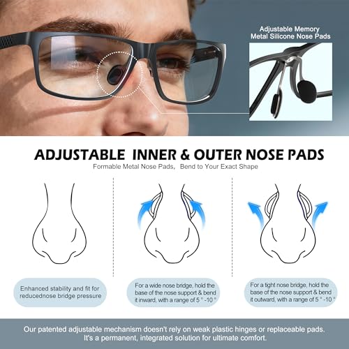 ANYLUV Blue Light Blocking Glasses Men Computer Gaming Glasses Lightweight Al-Mg Metal Anti Eyestrain Eye Protection - Image 5