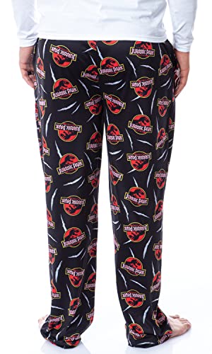 INTIMO Jurassic Park Mens' Dinosaur Film Logo Scratches Sleep Pajama Pants4