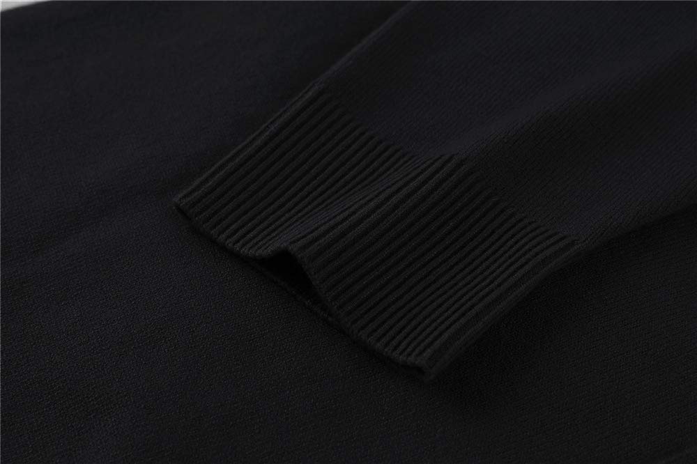 Runcati Cárdigan de punto para hombre sin cuello en V cuello cárdigan camisa chaqueta ligera de entretiempo