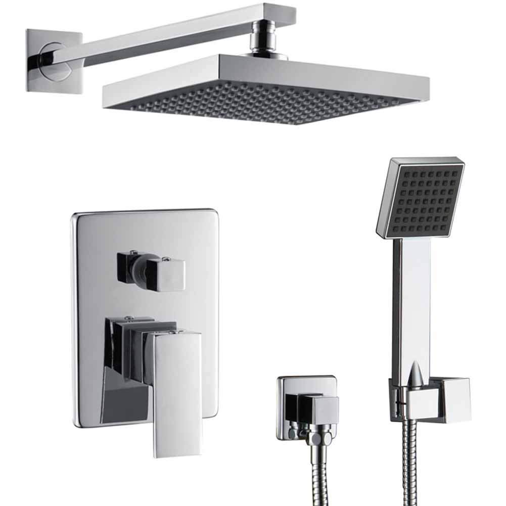 Buy ZDDZ Shower System, Bathroom Shower Mixer Set Chrome Shower Mixer