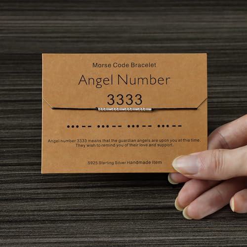 Angel Number Bracelets for Women Number Morse Code Bracelets Numerology Jewelry Inspirational Gifts for Women4