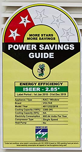 Image of Voltas 1 Ton 2 Star Window AC (Copper WAC 122 LZF White)