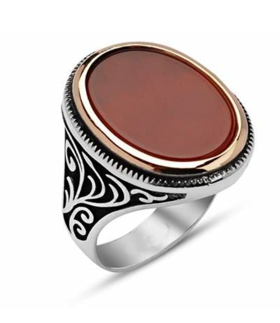 RARE PRINCE by CARAT SUTRA | TURKISH Ring | Silver Ring with Red Agate| Sterling Silver 925 Ring | jewellery for Mens Ring | With Certificate of Authenticity and 925 Hallmark (Red Agate) (B09BFXXC54) Amazon Price History, Amazon Price Tracker