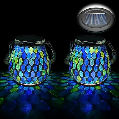 Produktbild von SOLUSTRE Solar Mosaik Lichter – Wasserdichte Glaskugeln Für Garten, Terrasse & Deko, LED Solarleuchten