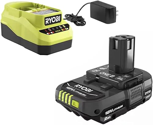 Miniatura 3 de Buho Ryobi - Paquete de accesorios para inflador inalámbrico de alta presión de 18 voltios, batería de 2.0 Ah, cargador de 18 V, bolsa de