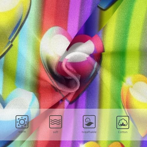 Fancy Girls Underwear Toddlers 2t Cotton Girl Panties Cute Colorful Glossy Hearts Red Rainbow Briefs Underpants3