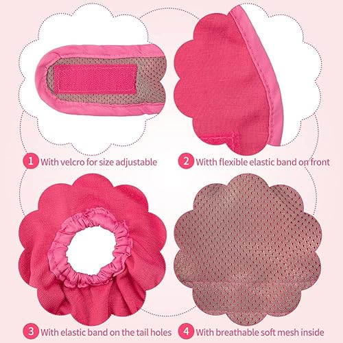 Image of Dog Sanitary Pant,Breathable Cotton Washable Female Dog Diaper Dog Suspender Nappy Menstrual Underwear Pants for Girl Female Dog Menstruation and Avoid Harassment (L)